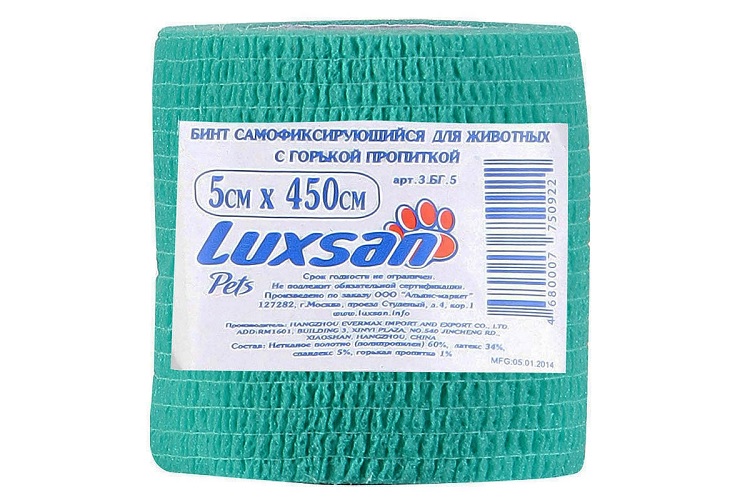 Samozabezpieczający bandaż zwierzęcy Luxsan
