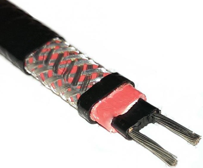 samoregulacijski grelni kabel za dovod vode v cev