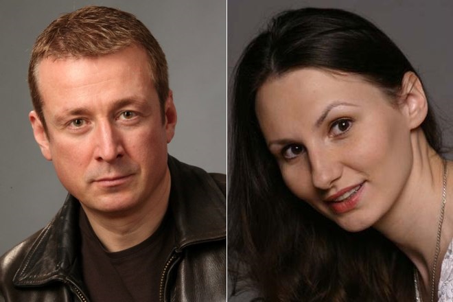 Сергей Април и съпругата му Анна