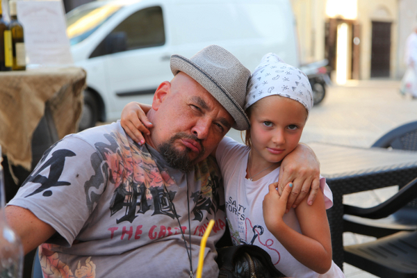 Trofimov con sua figlia