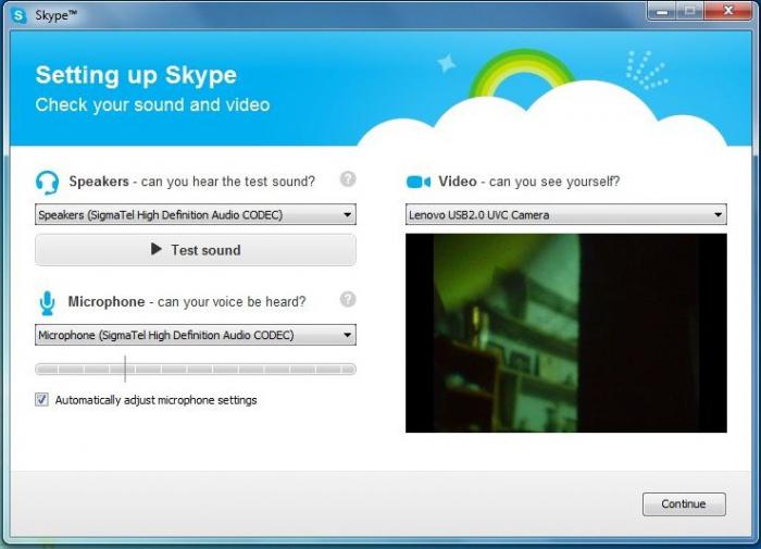 Ustawienia Skype w Windows 8