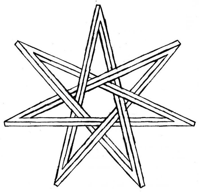 siedem wskazał symbol gwiazdy