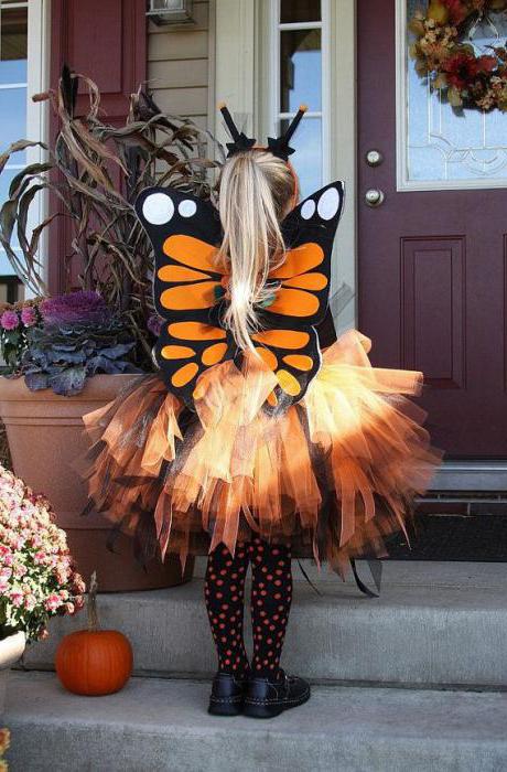 Motýlí kostým pro dívky, aby šily s vlastními rukama