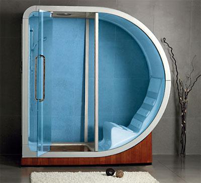 sprchová kabina s vanou a saunou
