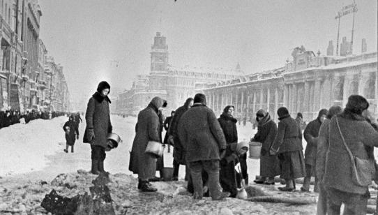 Zdjęcie blokady Leningradu
