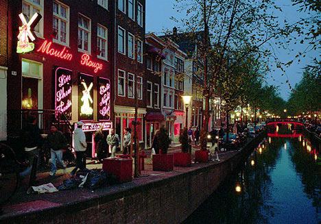 il distretto a luci rosse di amsterdam