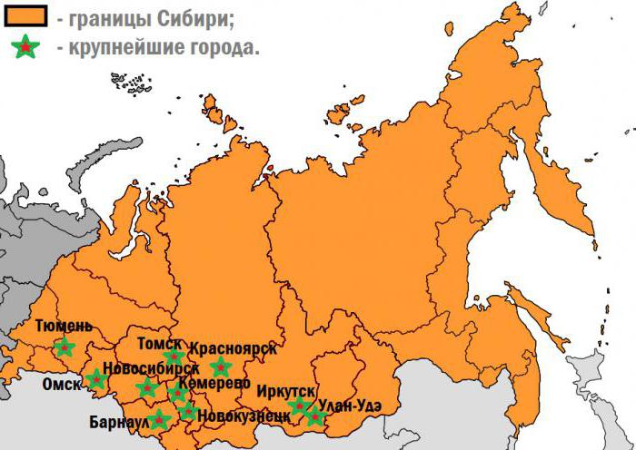 главни градови у Сибиру