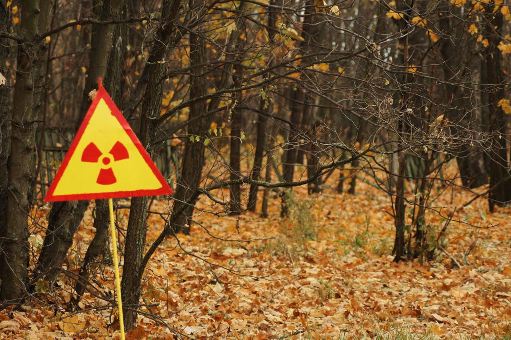 Segno di radiazioni a Chernobyl