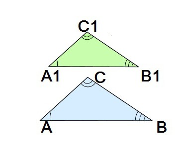pierwsza oznaka podobieństwa trójkątów