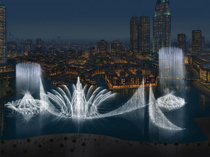 petje fontane v Dubaju