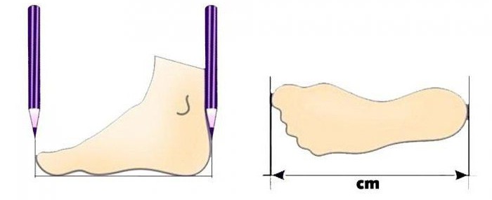 Dimensioni del tavolo piedi in centimetri