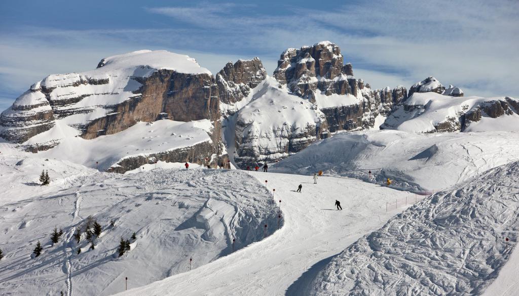 Dolomity Alpy Itálie lyžařská střediska