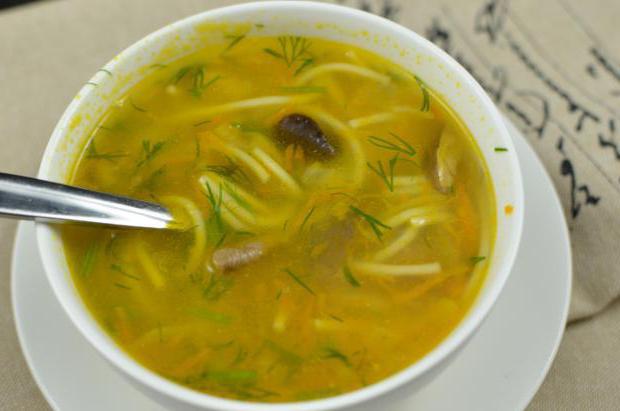 makaron zupy z przepisu na borowiki