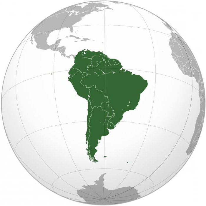 úleva z jižní Ameriky