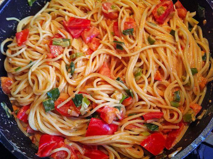 spaghetti omáčkou recept