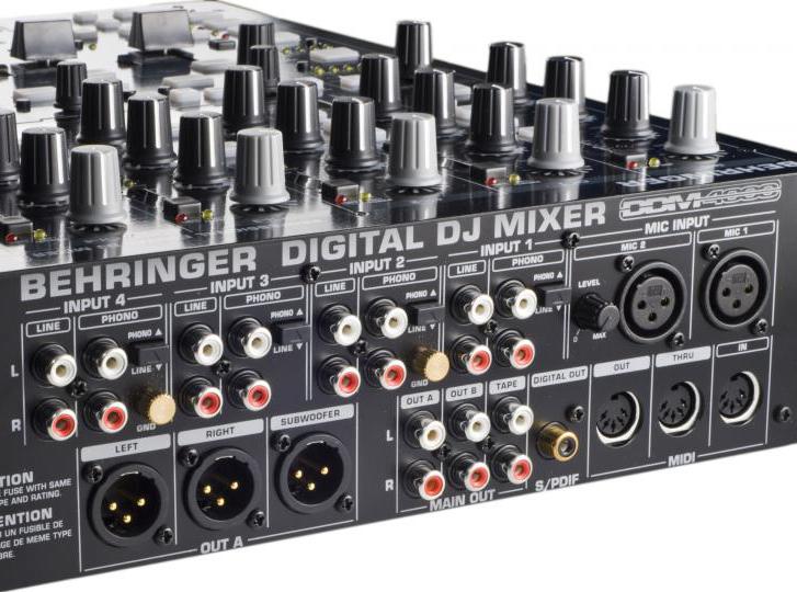 Ingressi mixer DJ