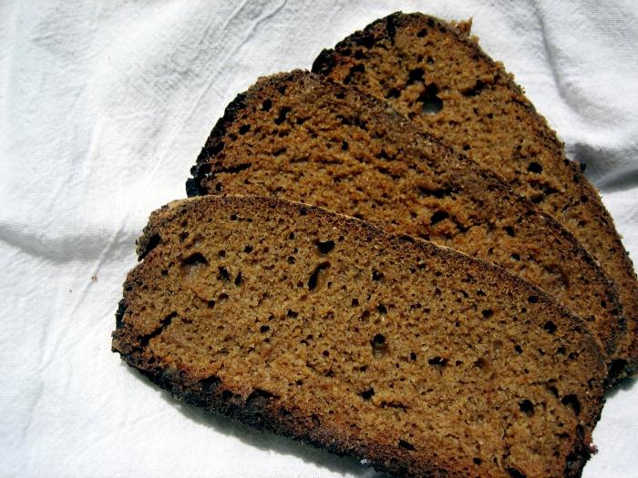 žitný chléb v receptu na troubě