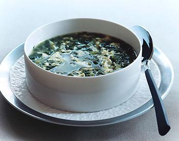 ricetta zuppa di spinaci