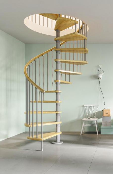 leseno spiralno stopnišče