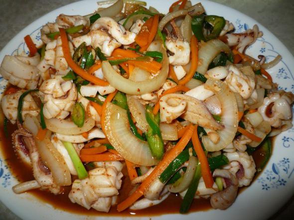 insalata con la ricetta dei calamari