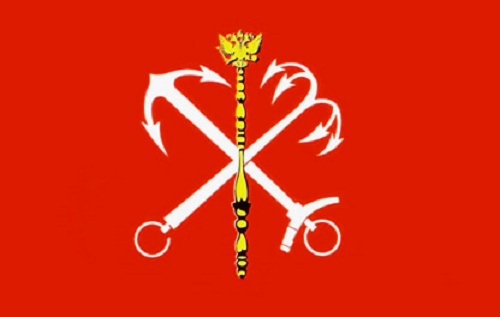 Grb na zastavi St. Petersburg