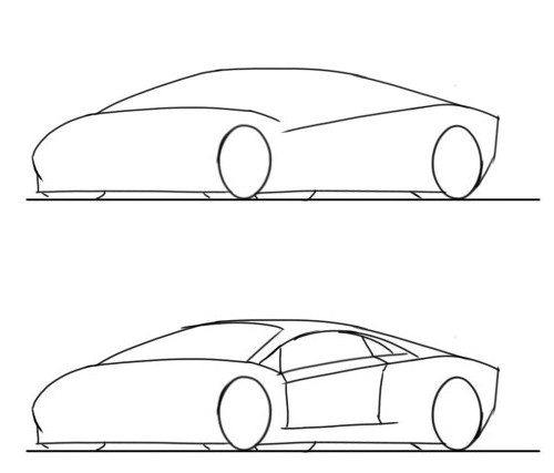 како цртати аутомобиле оловком