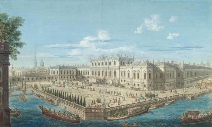 Letní palác Elizabeta Petrovna historie stavby
