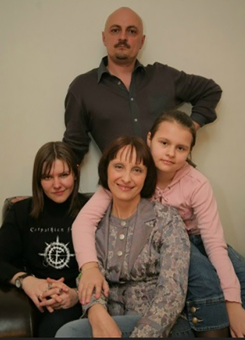 Svetlana Rozhkova e la sua famiglia