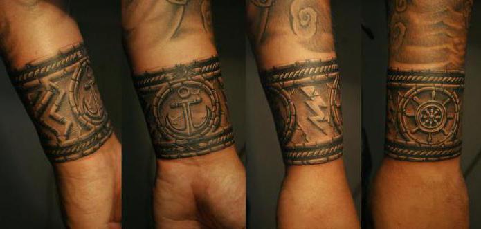 braccialetto del tatuaggio a portata di mano
