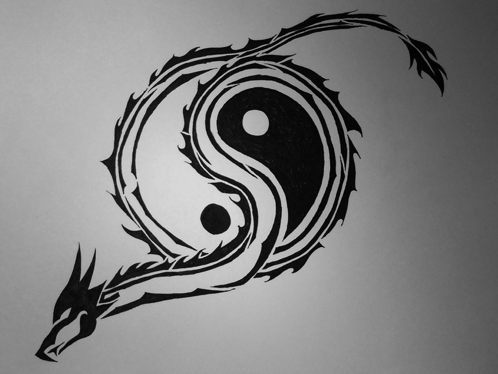 yin jang s drakem