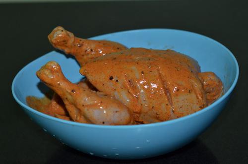 grilované kuře ve fotografii trouby