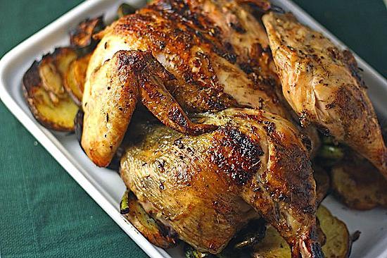 pollo alla griglia nella ricetta del forno
