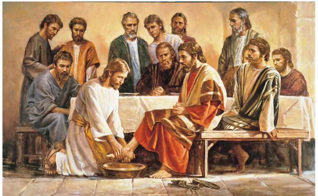 Jezus Chrystus myje nogi 12 apostołom