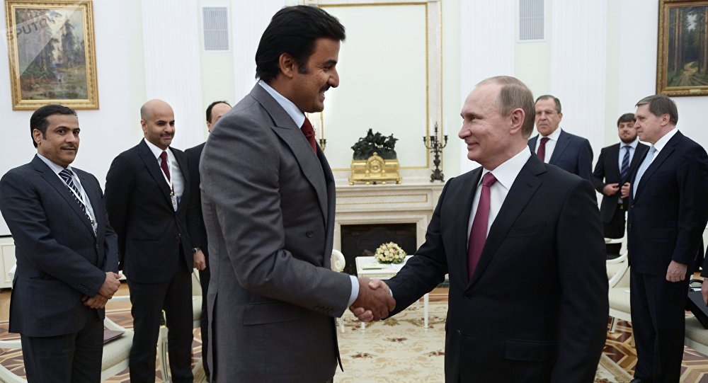 Hamad Al Tani in Vladimir Putin