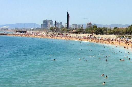plaža u blizini barcelone