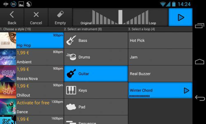 програма за създаване на музика на вашия Android телефон