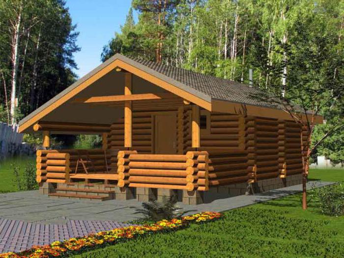 sauna con veranda e barbecue