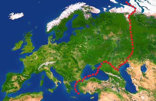 каква е границата между Европа и Азия