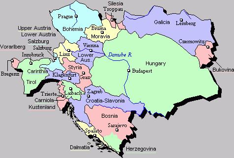 карта на Унгария