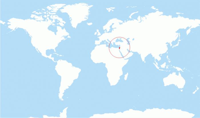 izrael na mapie świata