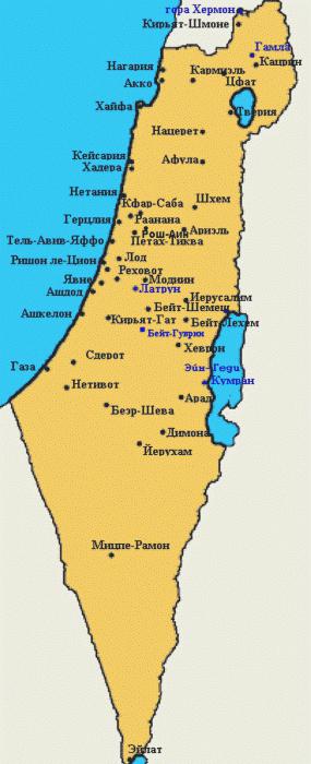 карта на Израел