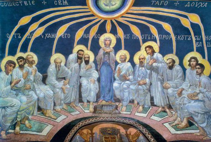 kraj spusta svetih duhov na apostole