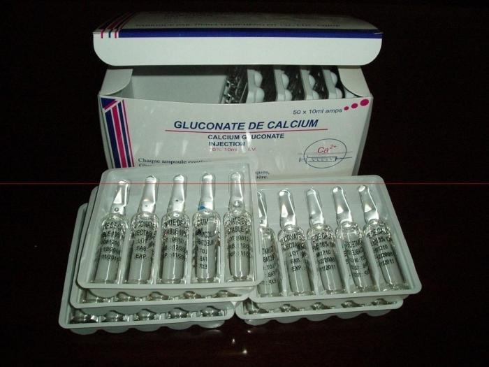 indikací glukonátu vápenatého pro použití