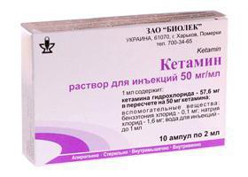 istruzioni per la ketamina per l'uso