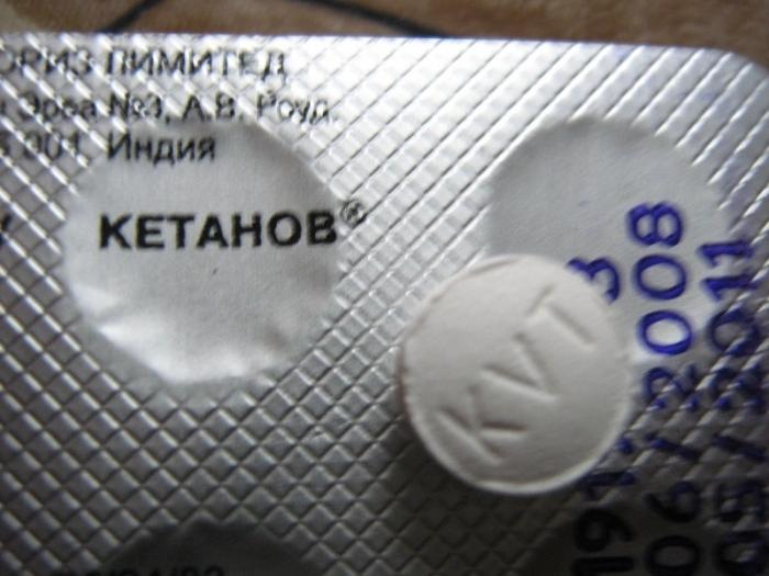 Navodila za Ketanov tablete