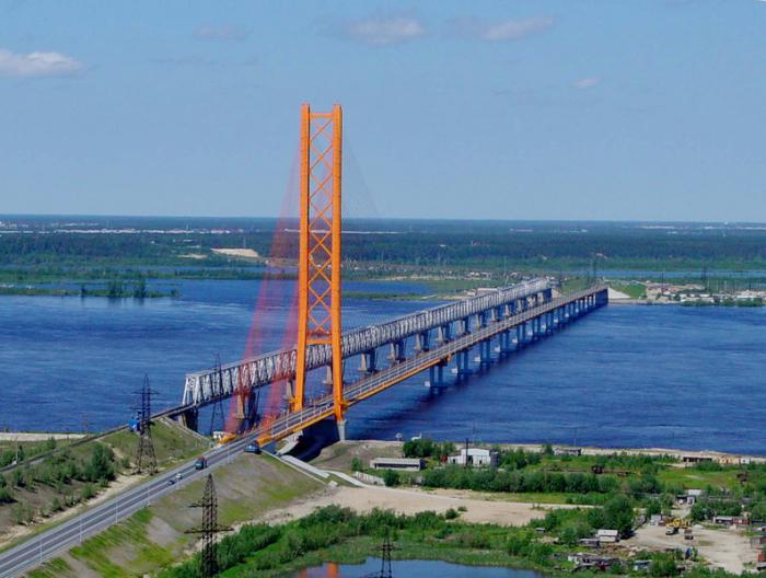 Straordinario ponte Yugorsky cavo-rimasto