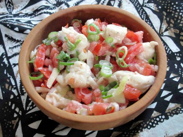 vařený recept na rybí salát
