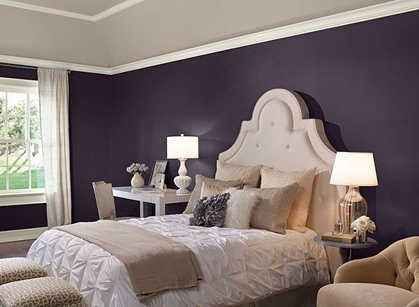 combinazione di colori in beige interno camera da letto