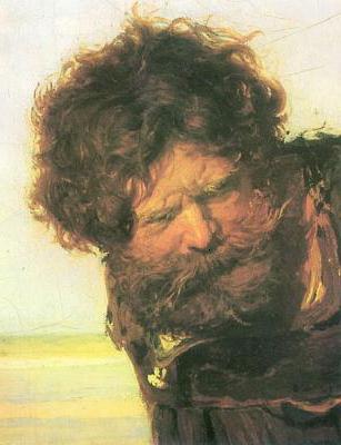 Descrizione del dipinto Burlaki sul Volga