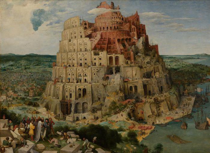 sliko babilonskega stolpa